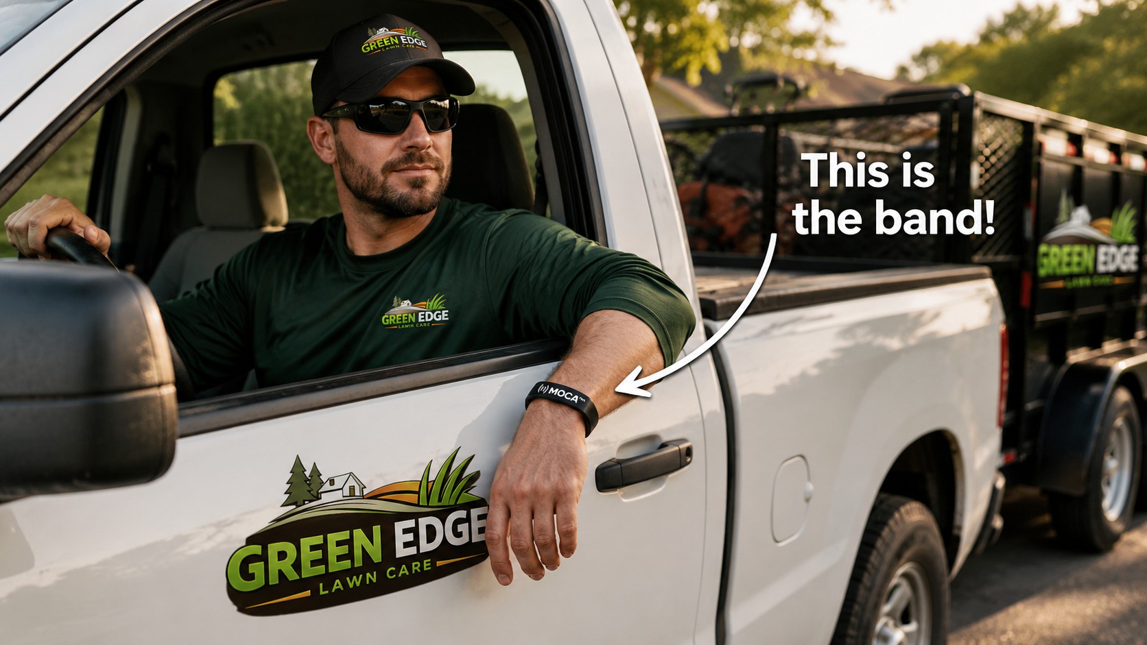Trade operator wearing MOCA™ Band on the job
